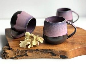 Kubek Beczułka ręcznie robiony  320 ml - różowy