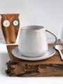 Kubek ceramiczny ze spodkiem w stylu boho