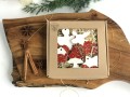 ceramiczne zawieszki świąteczne biało -czerwone