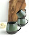 zielony kubek ceramiczny beczułka