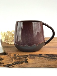 Kubek Beczułka ręcznie robiony brązowy 300 ml - Gorzka czekolada