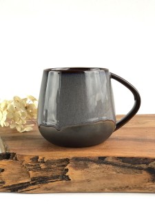 Kubek Beczułka ręcznie robiony 300 ml - Szarobrązowy