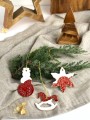 zestaw zawieszek ceramicznych na choinkę