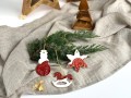 zestaw zawieszek ceramicznych na choinkę