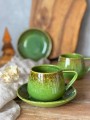 zielona filiżanka ze spodkiem 250 ml