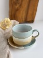 duża filiżanka do cappuccino 350 ml - niebieskie migdały